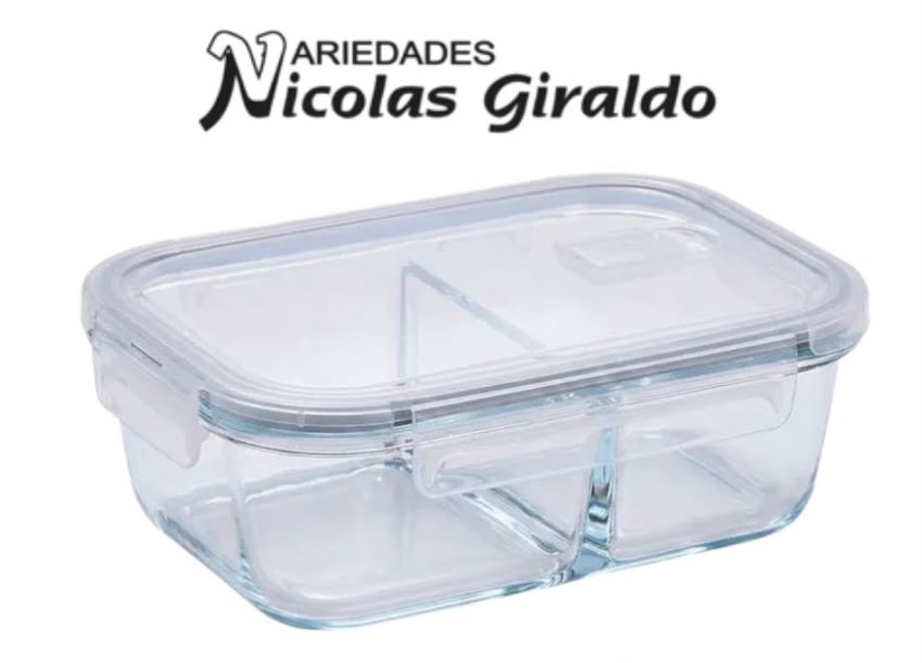 [CRL25-322] Refractaria grande con division rectangular 1.000ML 