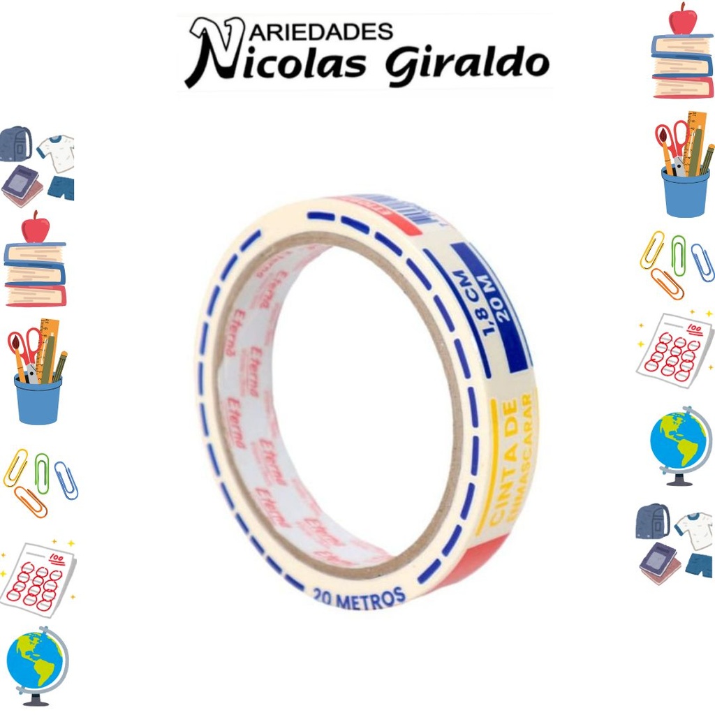 Cinta enmascarar 3/4 " mediana eterna