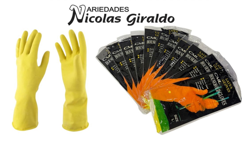 Guante domestico sencillo surtido PQT X12
