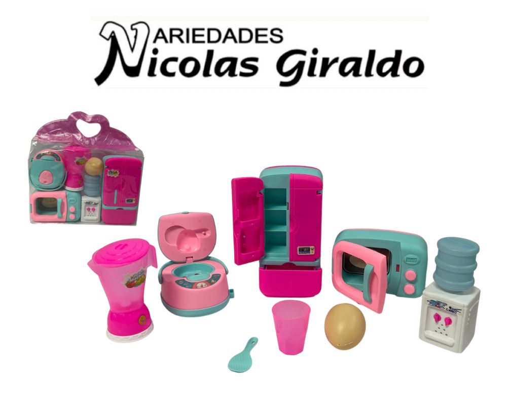 Set infantil niña con nevera 