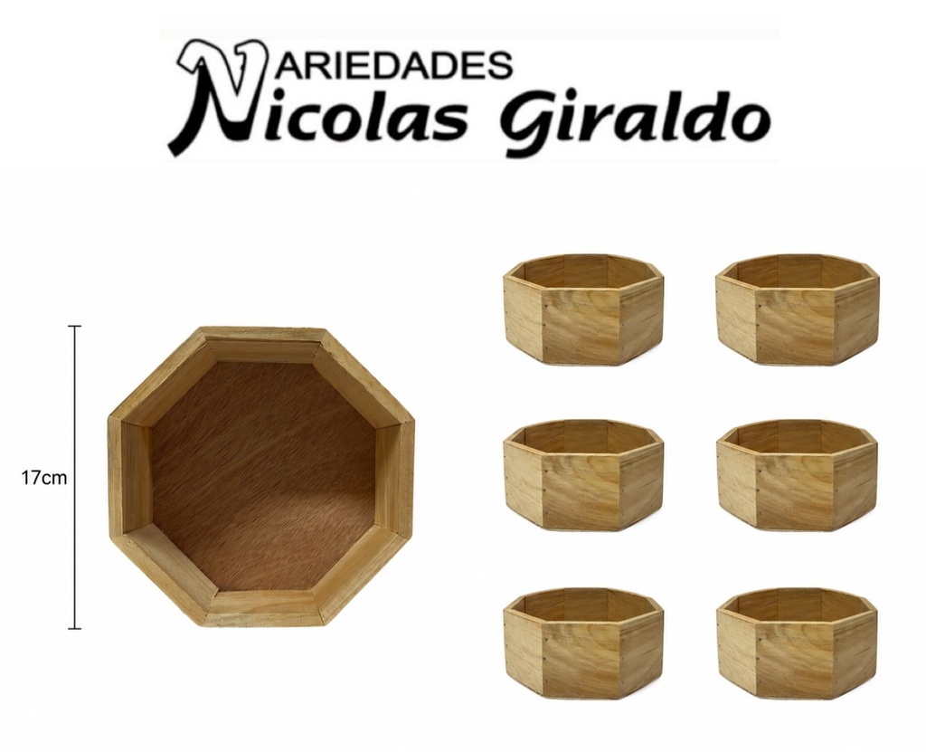 Canasta ancheta octagonal #0 pqt x6