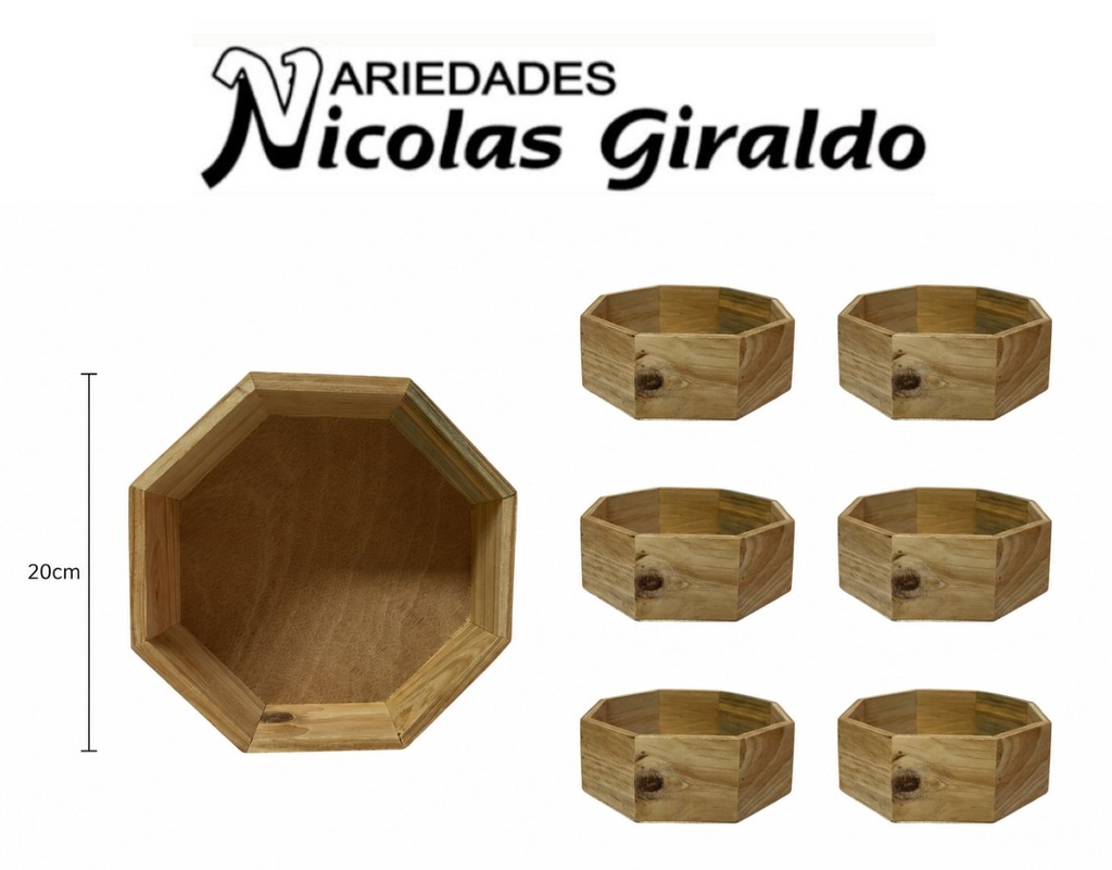 Canasta ancheta octagonal #1 pqt x6
