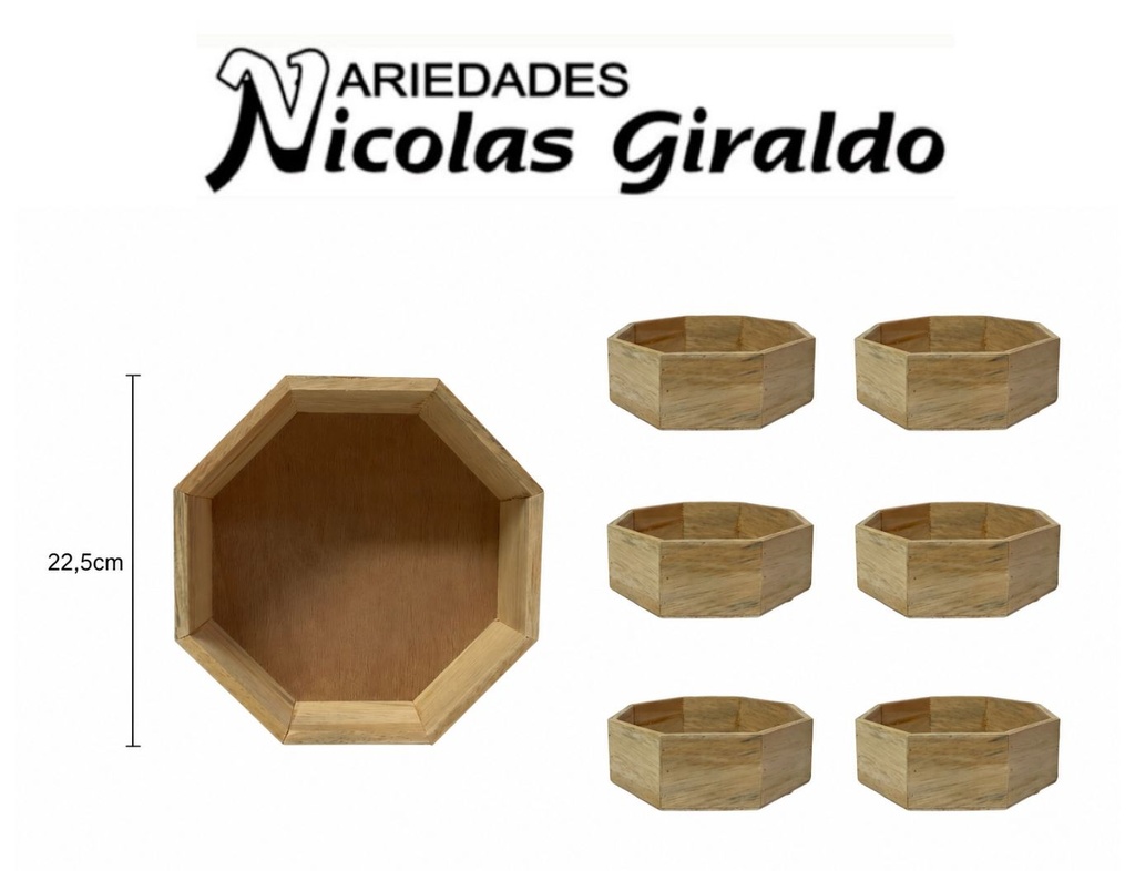 [ART-166] Canasta ancheta octagonal #2 pqt x6