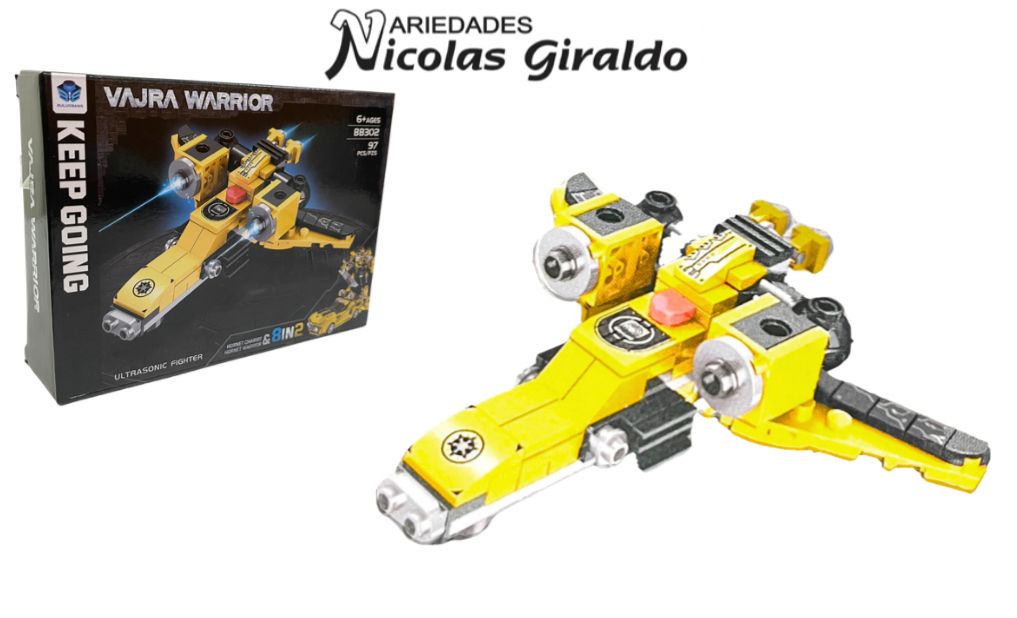 Lego mediano en caja robot guerreros