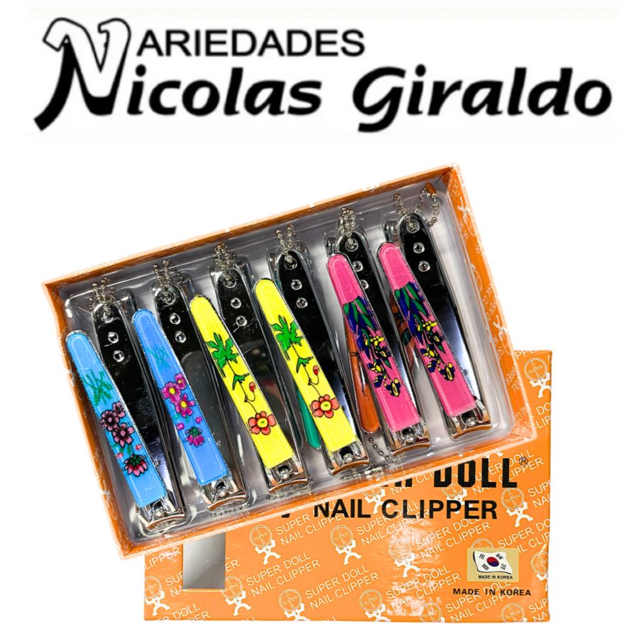 Corta uñas jumbo estampado caja x12 