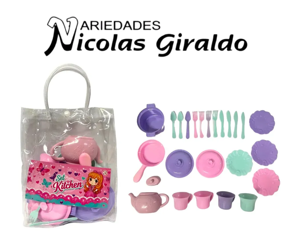 Vajilla cartera x26 piezas infantil