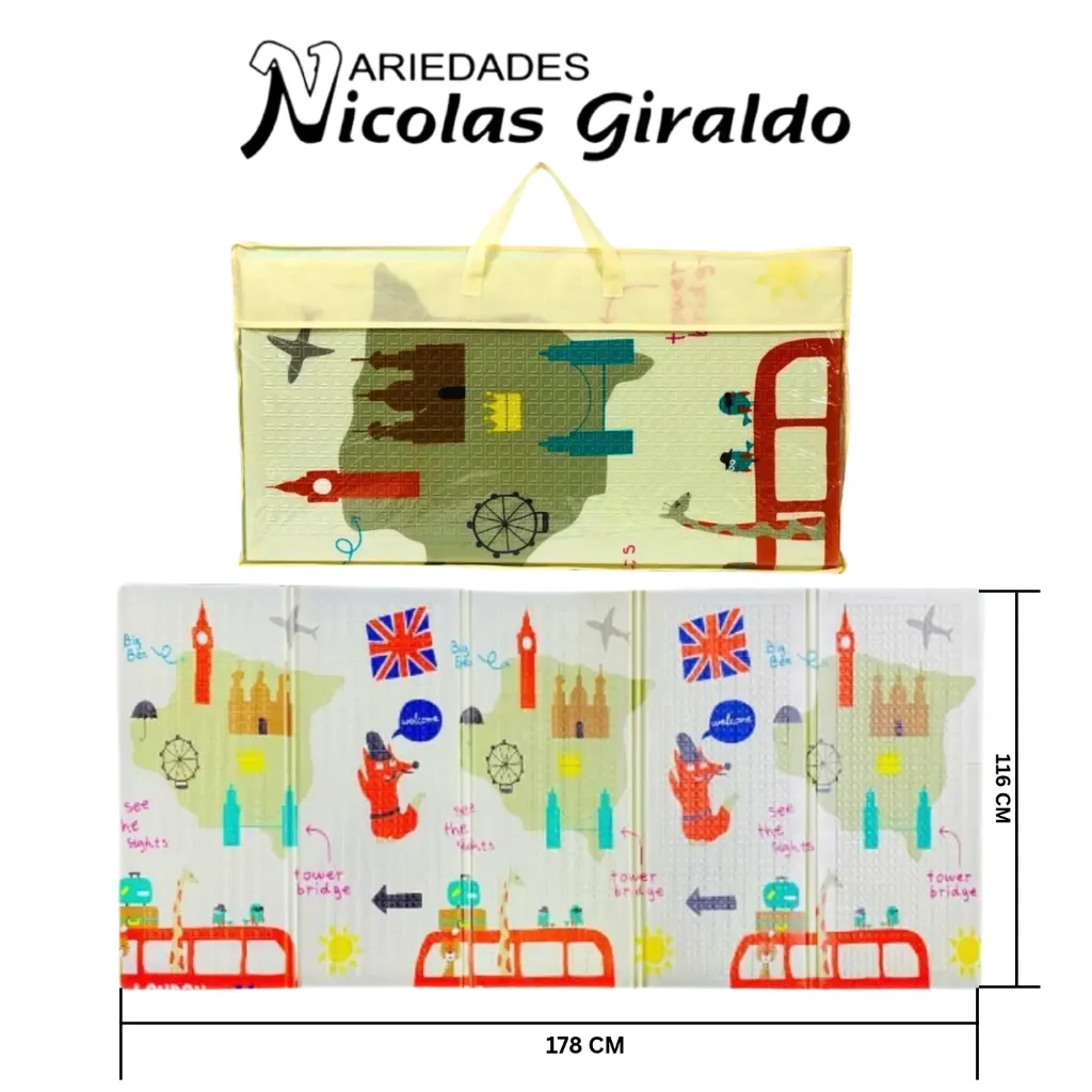 Tapete infantil foamy x1 pieza 178x116 