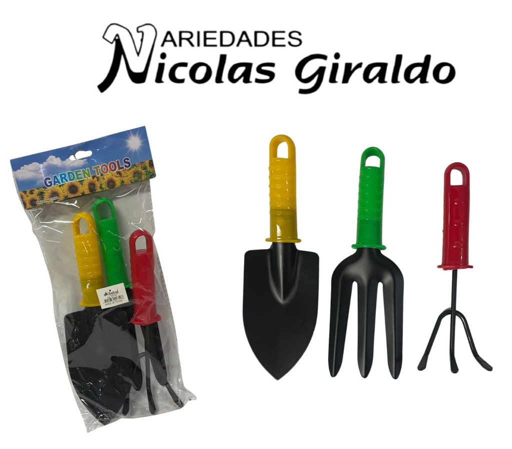 [DK-2710] Set jardineria x3  cacha plastica