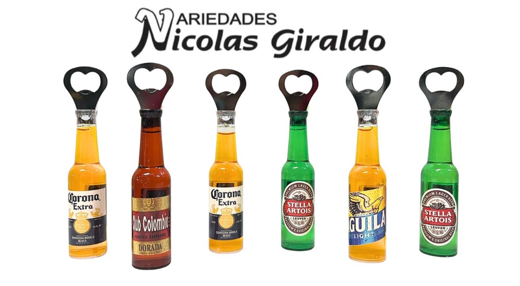Destapador botellas cervezas gigante pqt x6
