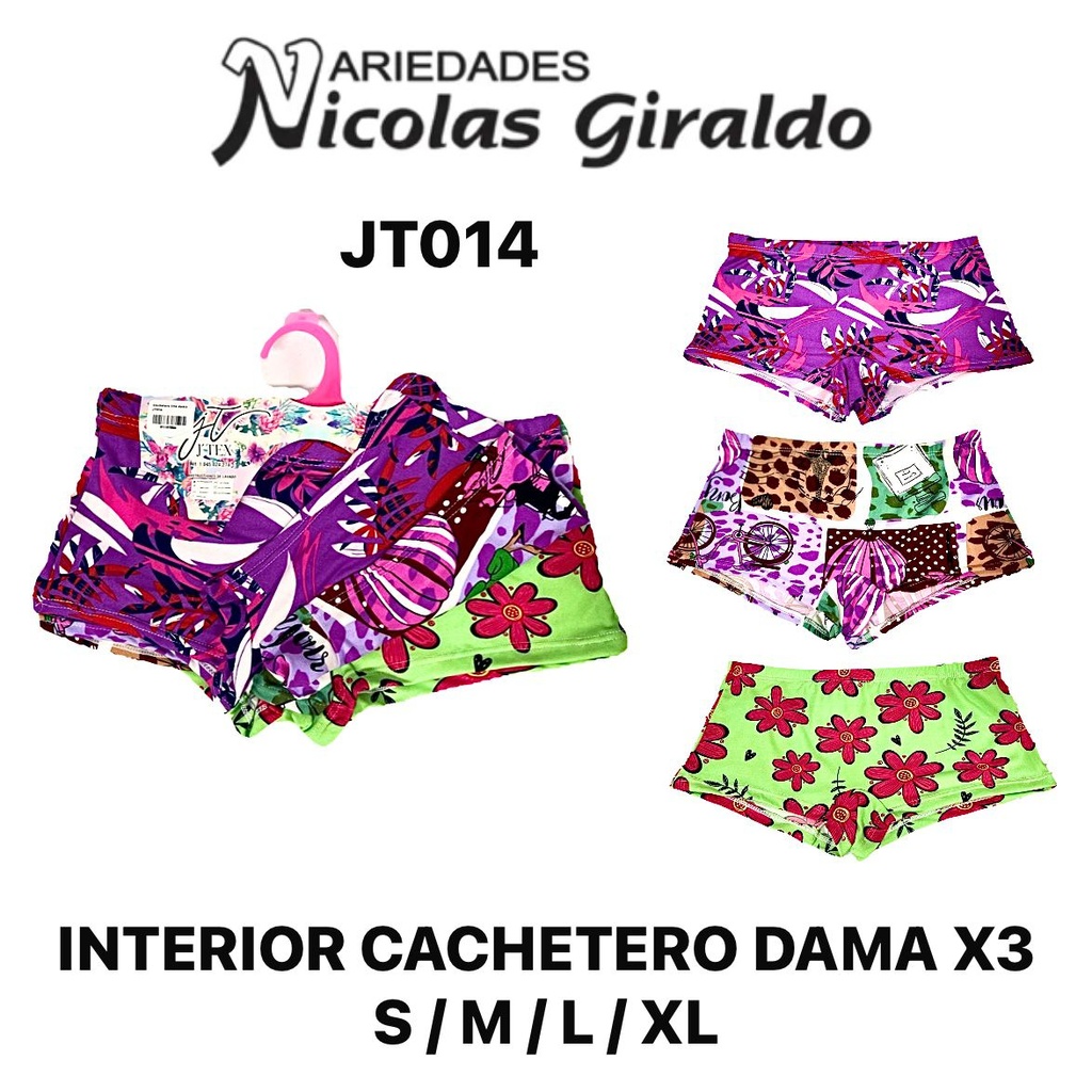 Interior cachetero dama x3 S /M /L /XL PQT X6