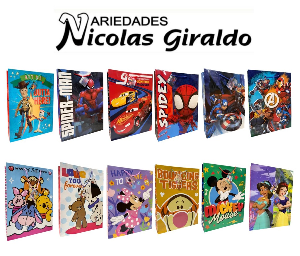 Bolsa regalo licencia jumbo pqt x12 