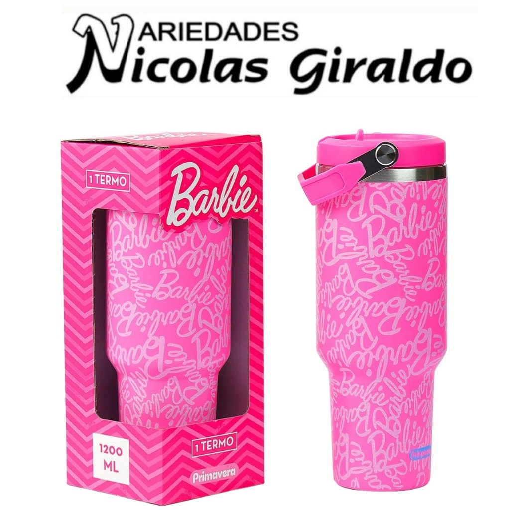 Termo metal licencia barbie 1.200ML  