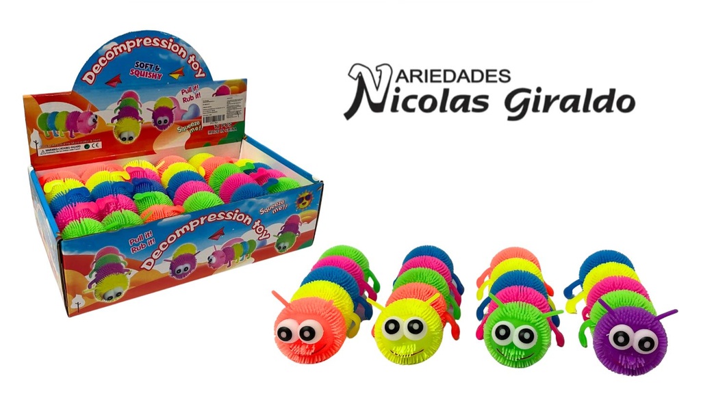 Bolitron gusano color neon CJ X12 