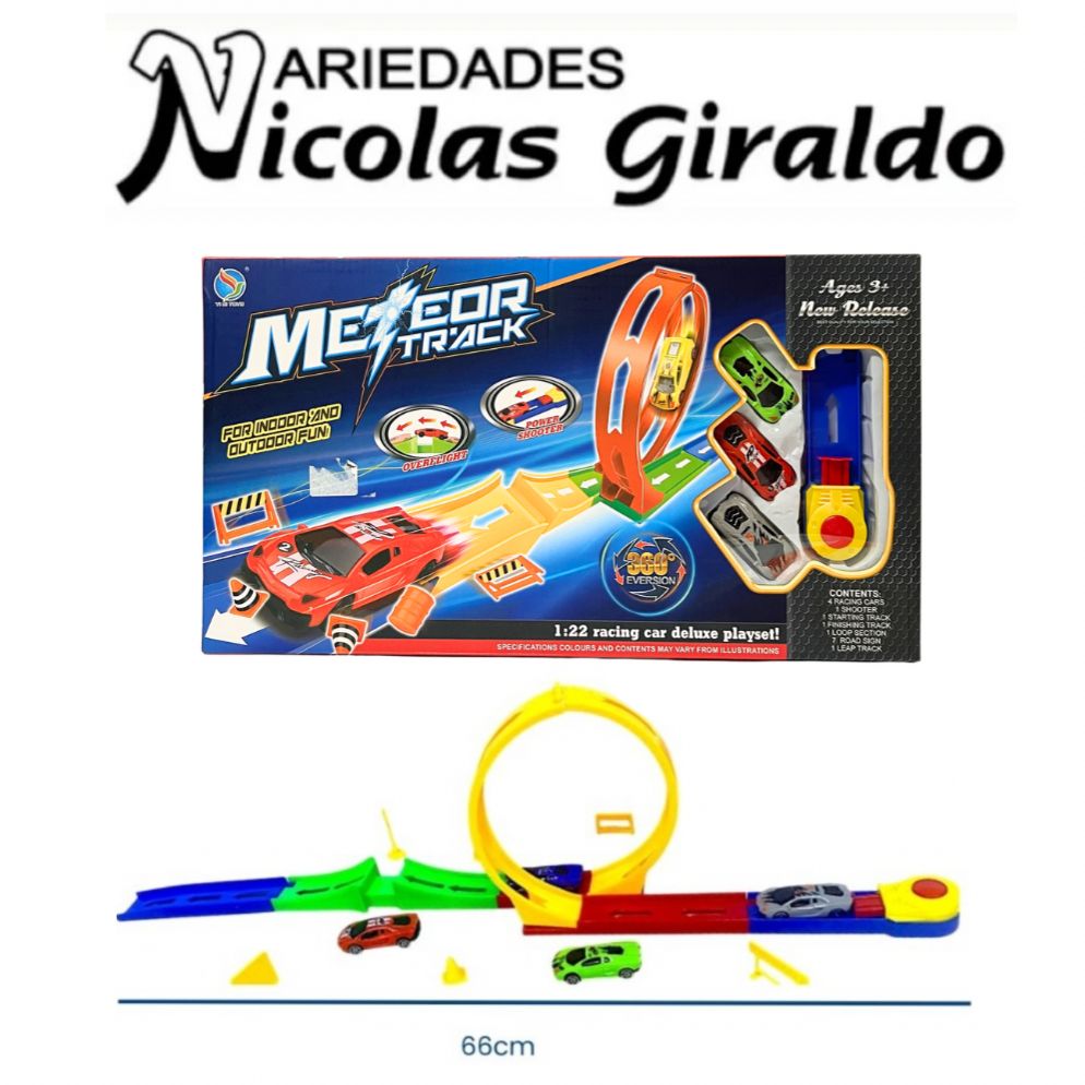 [CA1881] Pista carro 360 grados caja mediano