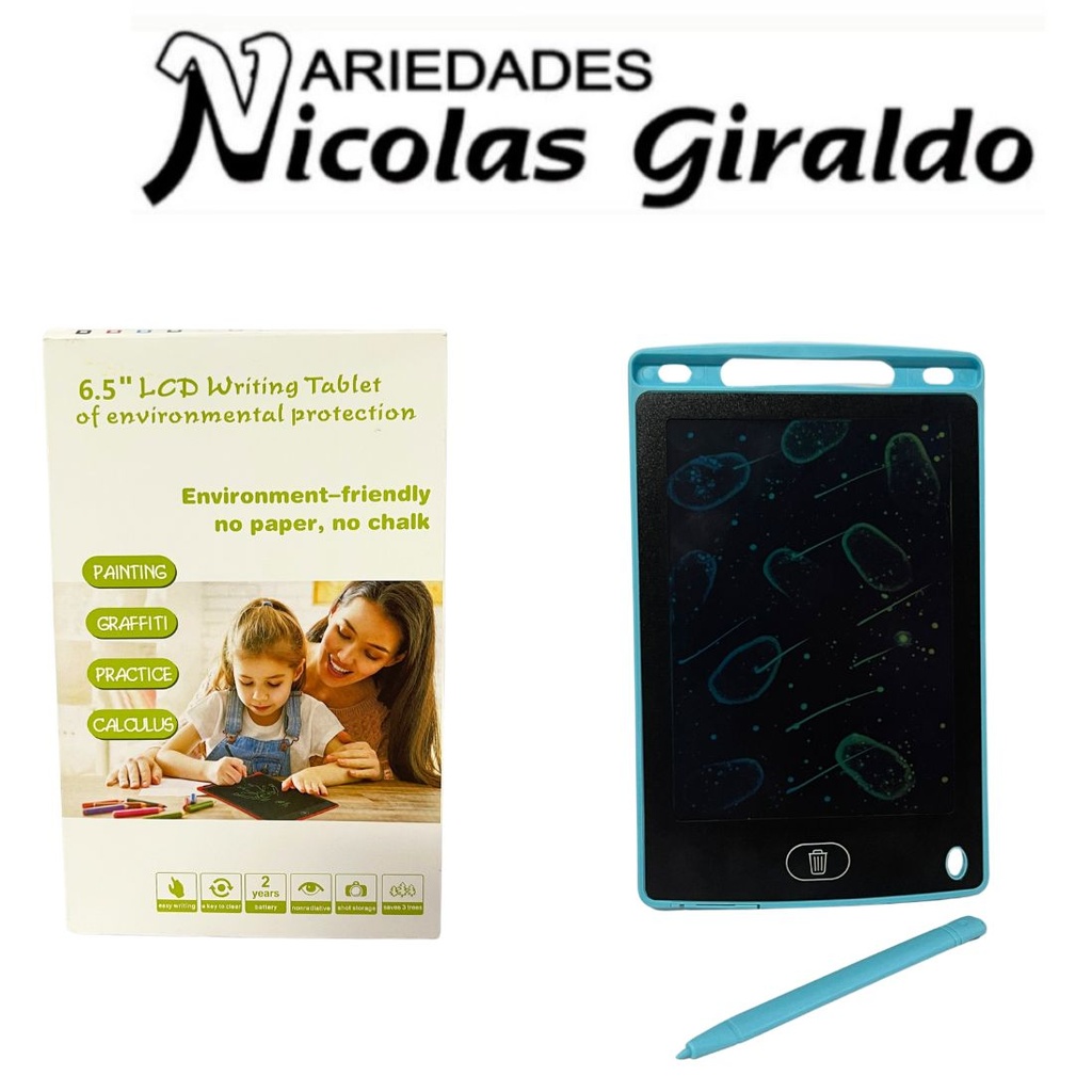 Tablero dibujo lcd panel pequeña 6.5" 11x17cm 