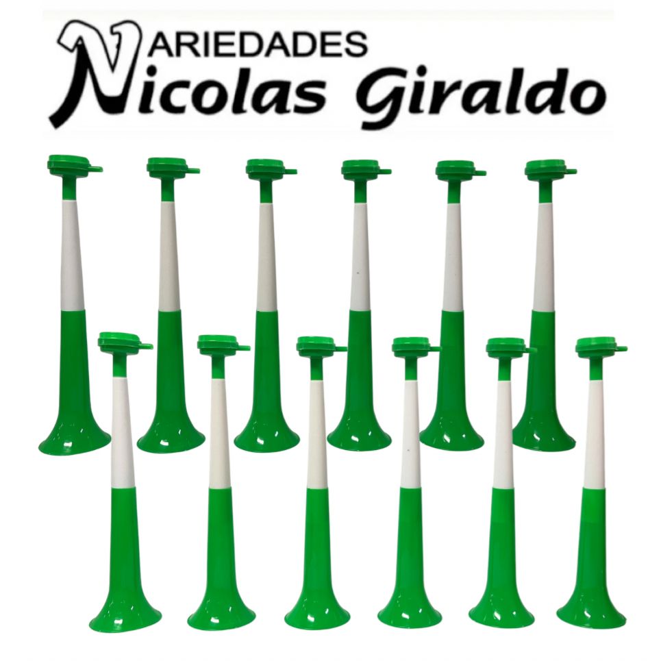 [OD251] Vuvuzela nacional mediana 38cm 2cuerpos PQT X12 