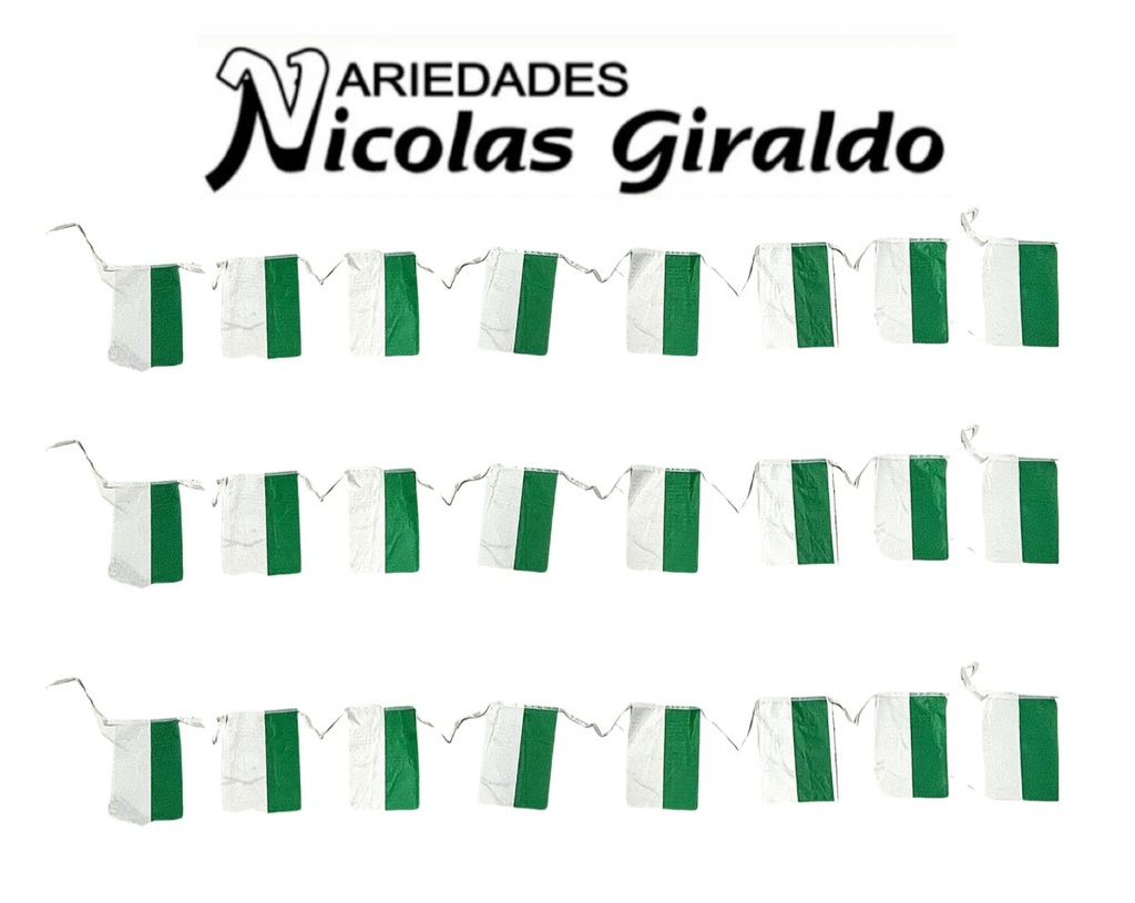[OD1520] Banderin nacional 2.10 metros x8 banderas  PQT X12  