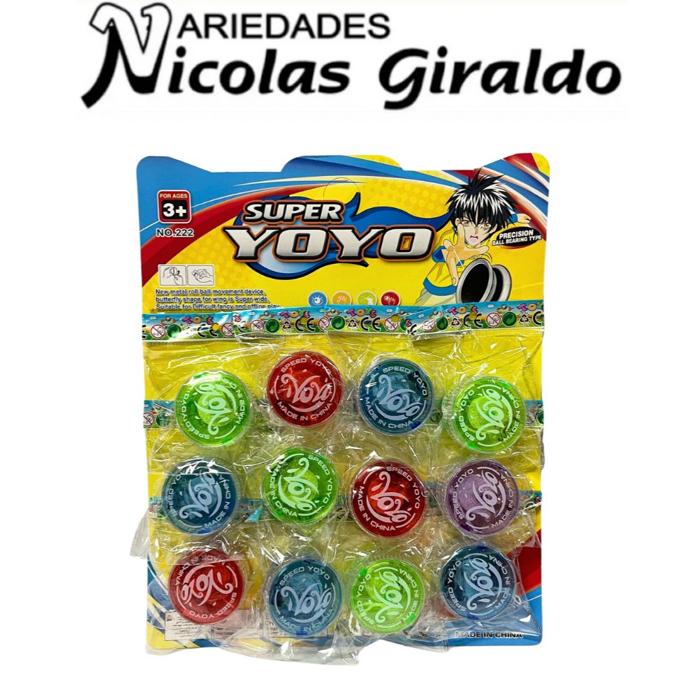 Yoyo luz carton x12  