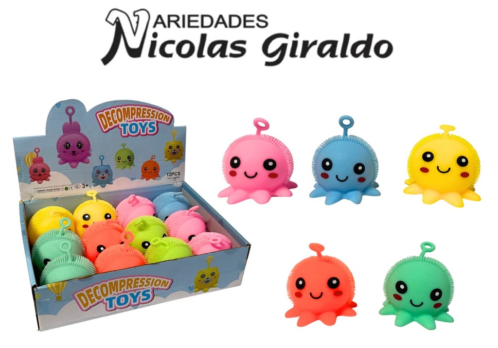 Bolitron luz peludo caritas pulpo CJ X12 