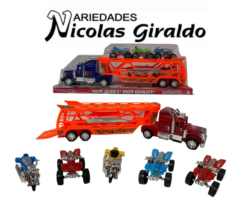 Carro niñera grande con cuatrimotos 