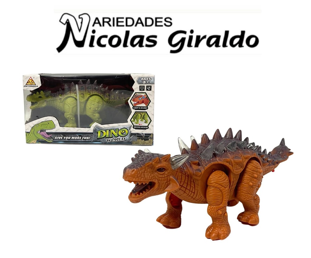 [1393] Dinosaurio pila luz sonido 
