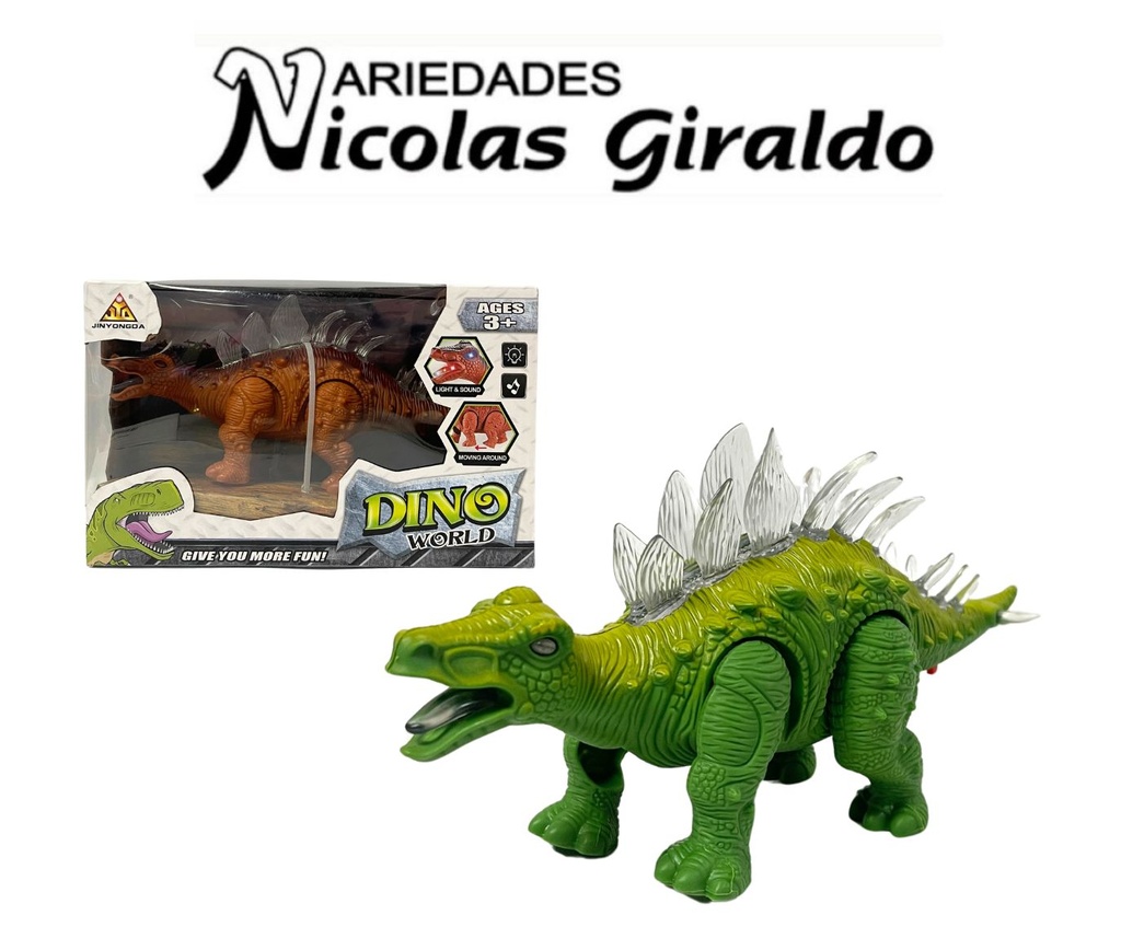 [1384-1] Dinosaurio pila luz sonido  