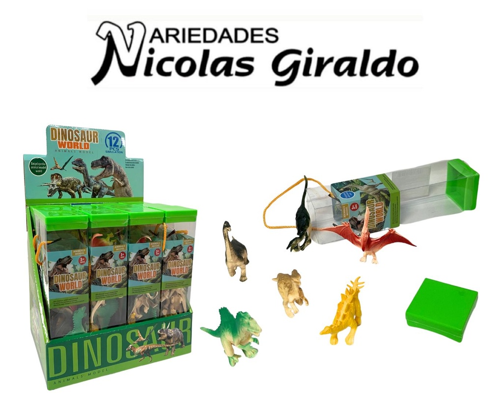 [066-5] Animal dinosaurio en tarro Caja x12