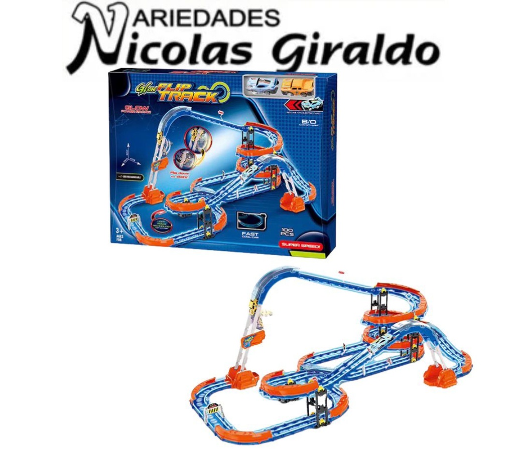 Pista carro grande 90 piezas  