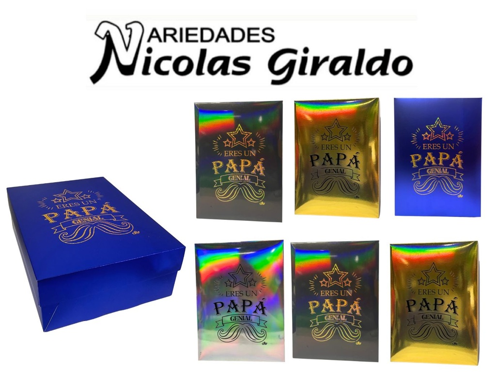 [MF12495] Caja essencial estampada grande paquete x6  