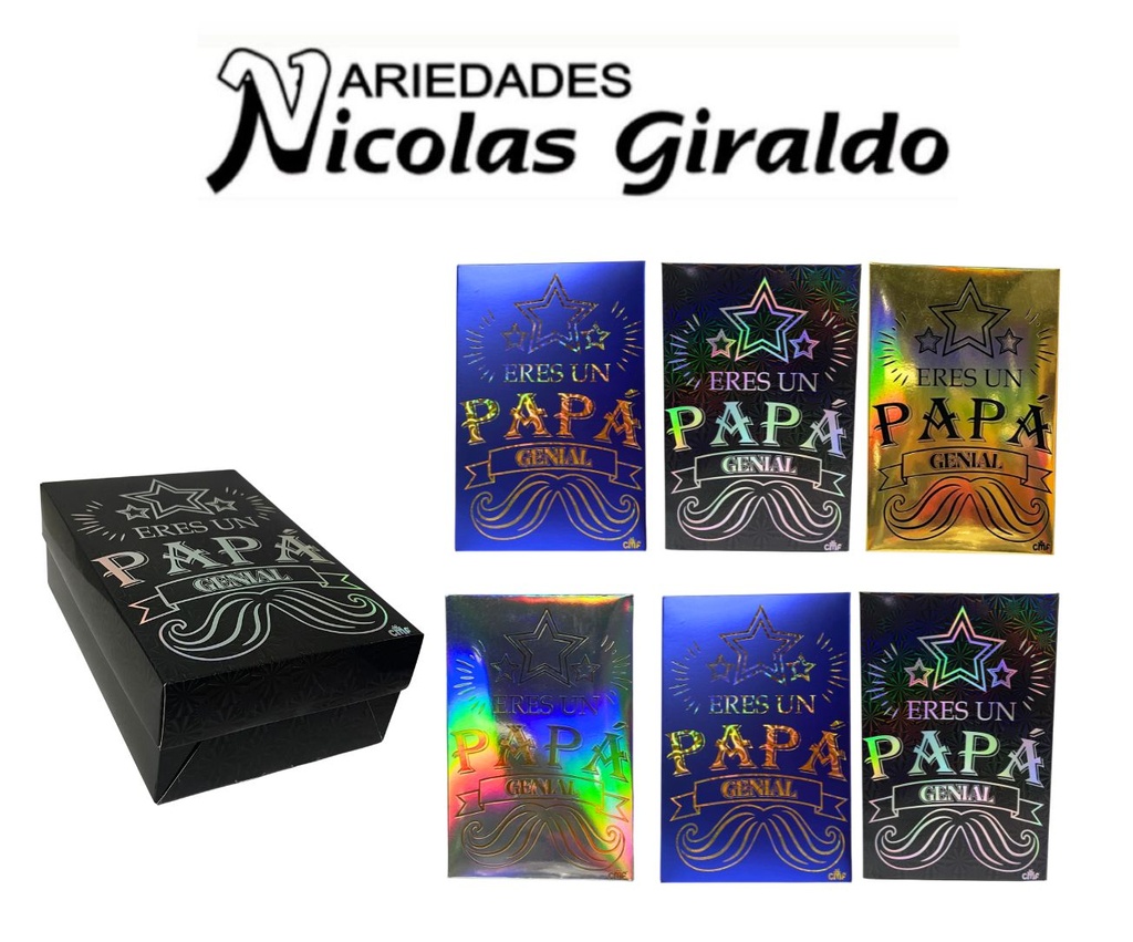 Caja essencial estampada mediana paquete x6   