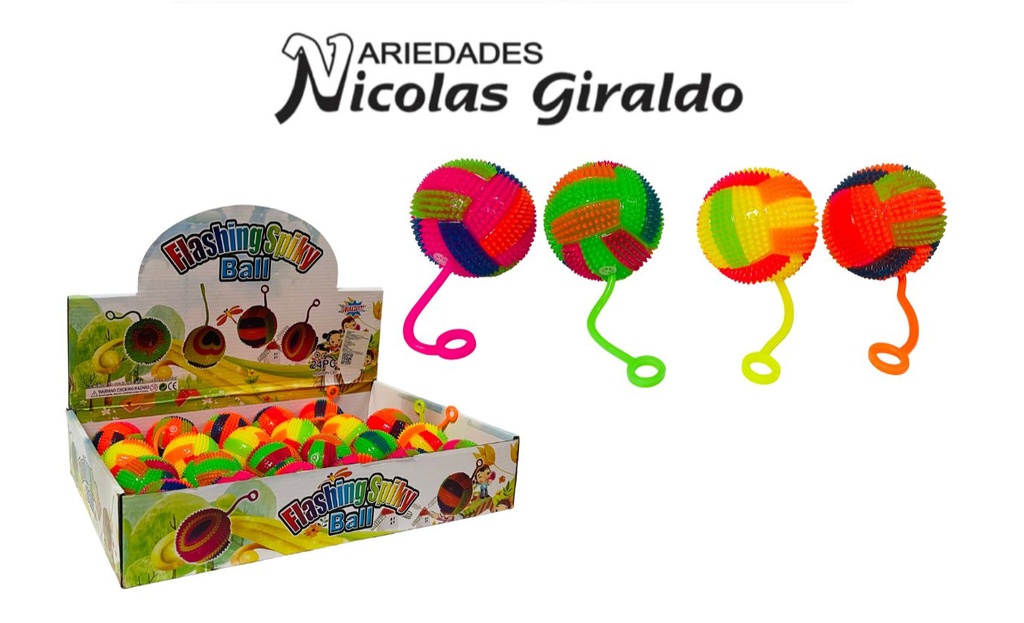 Pelota bolitron luz color caja x24 