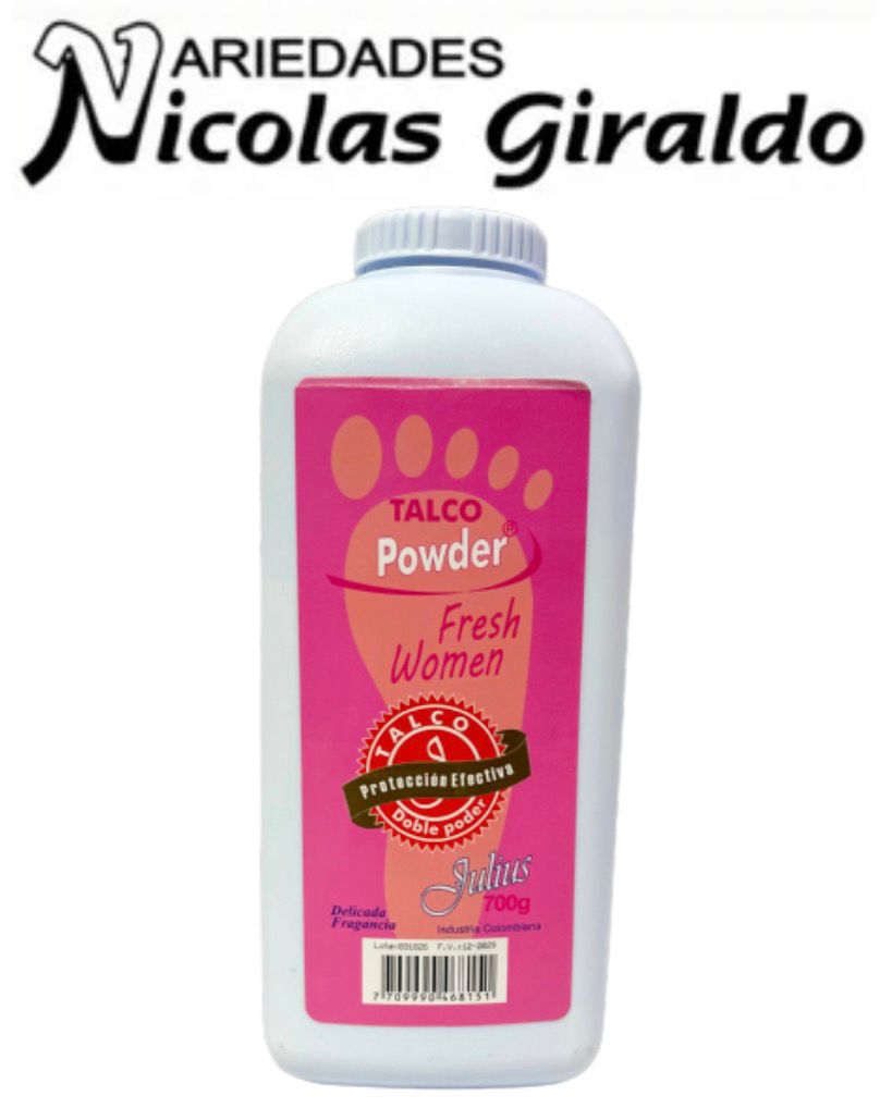 Talco powder fresh women x700 Julius grande rosado