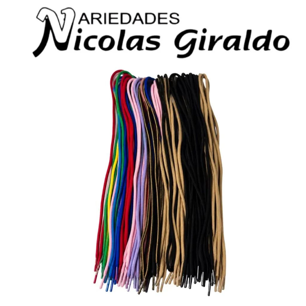 Cordon 90cm x1 par color redondo paquete x70  