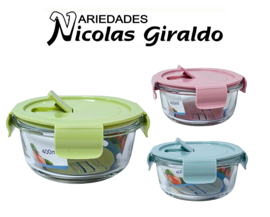 Refractaria vidrio redonda pequeña 