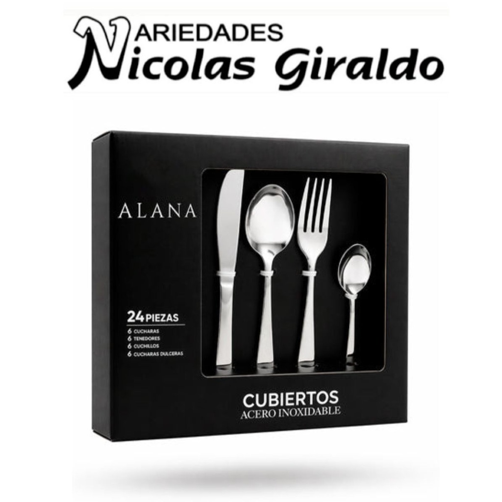 [LF0058] Set de cubiertos fino en caja x24 piezas 