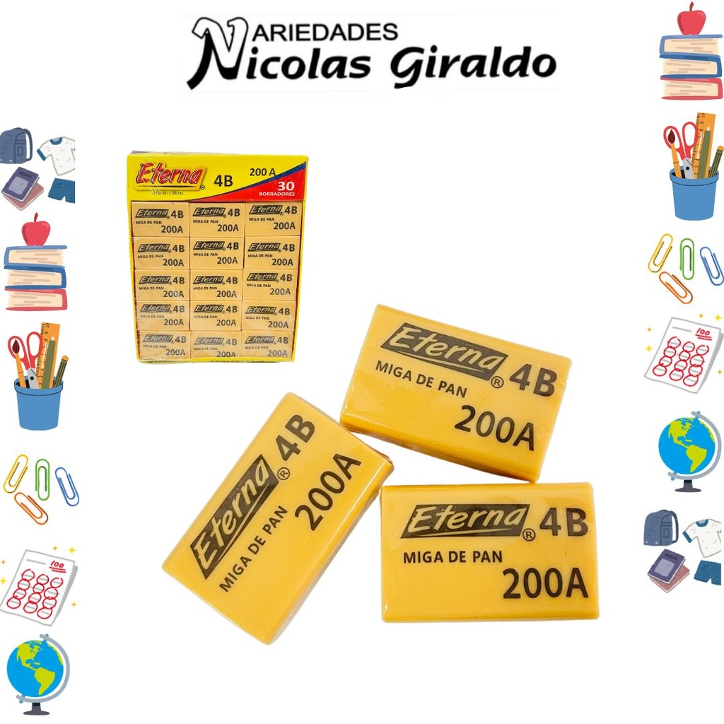 Borrador miga de pan beige x30 eterna