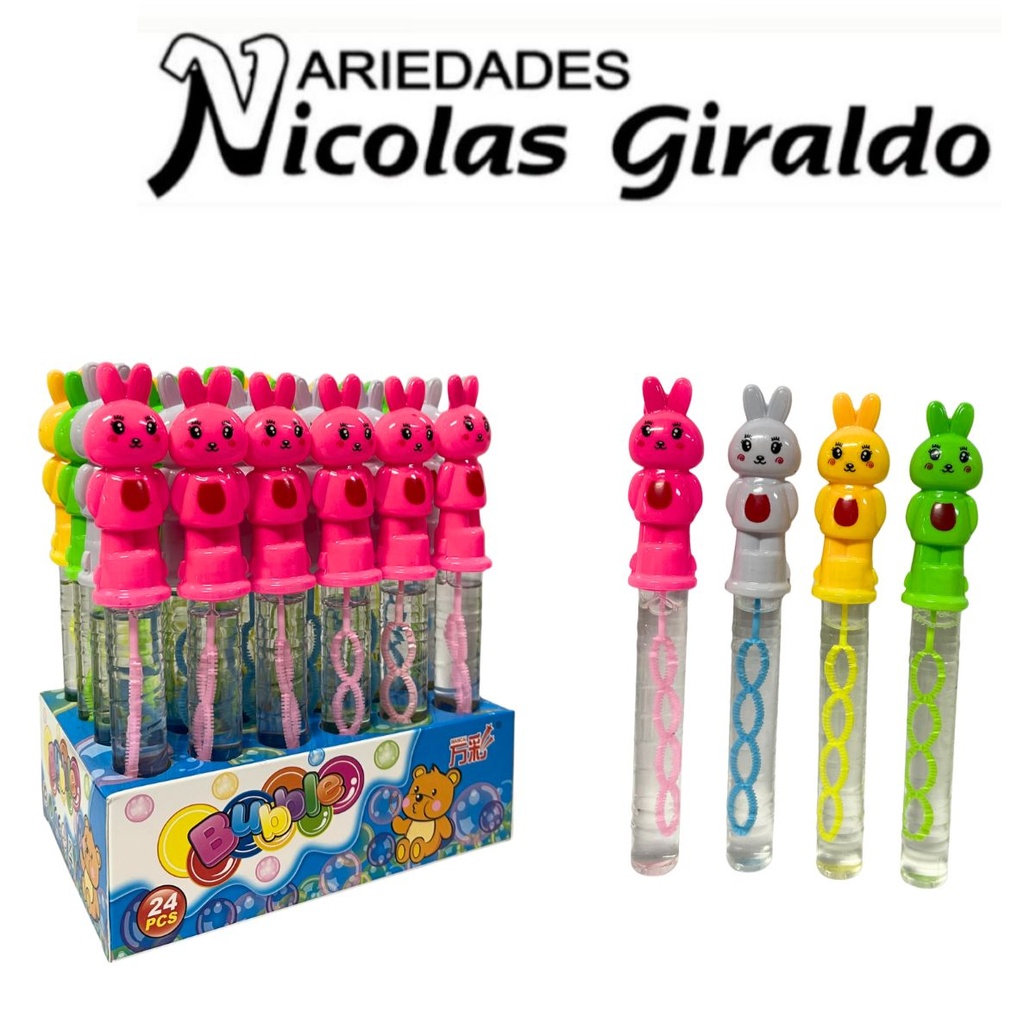 Burbujero delgado conejo mini caja x24   