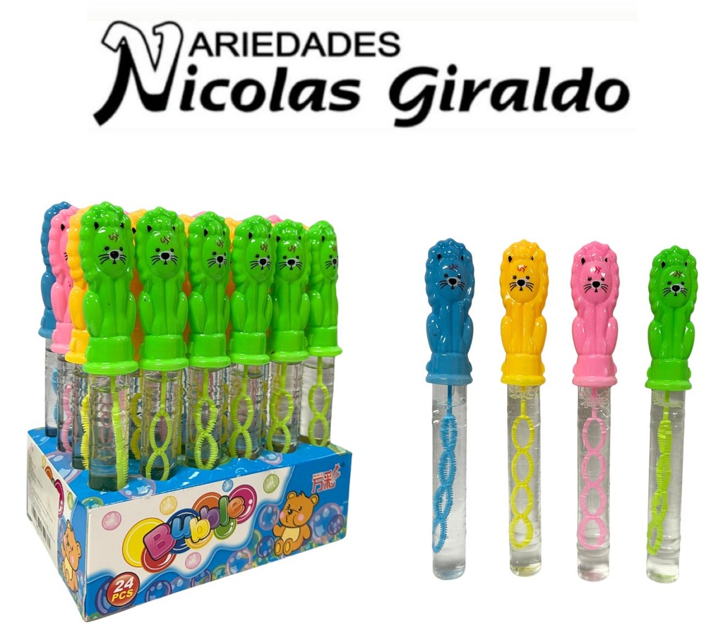 Burbujero delgado leon mini caja x24  