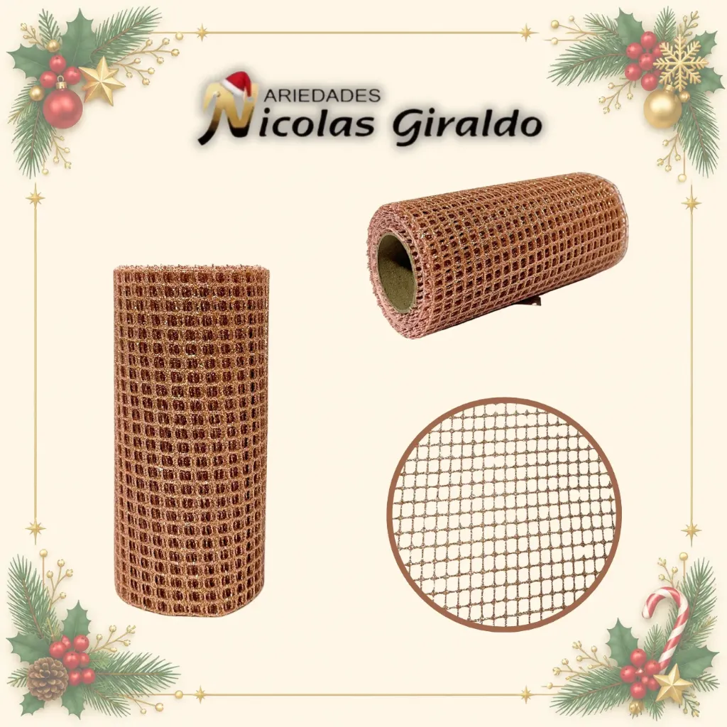 MALLA DECORATIVA MINI PALO ROSA