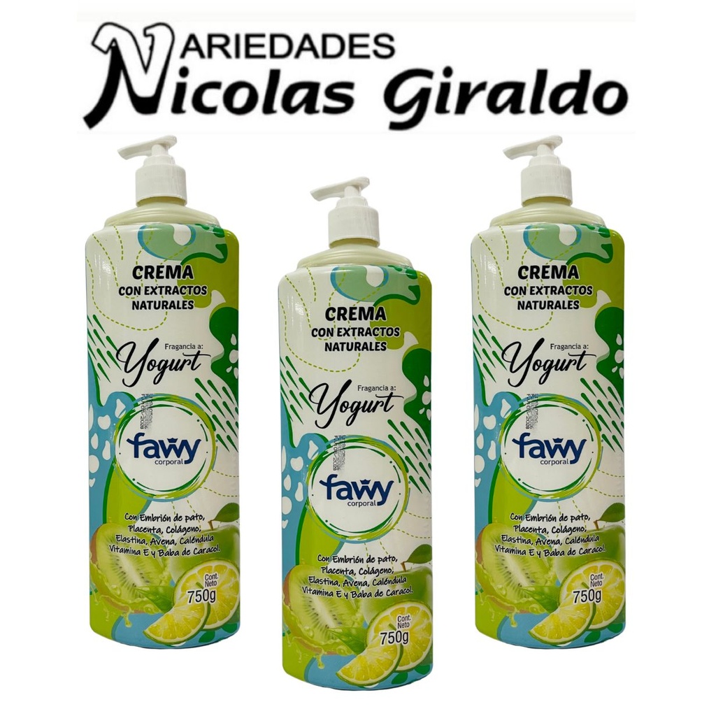 [PDC182] Crema corporal yogurth verde x750ml 