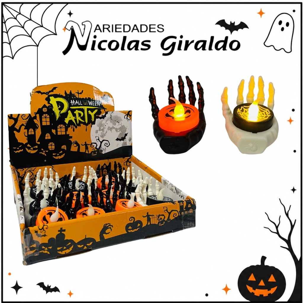 Vela decorativa Halloween caja x12   