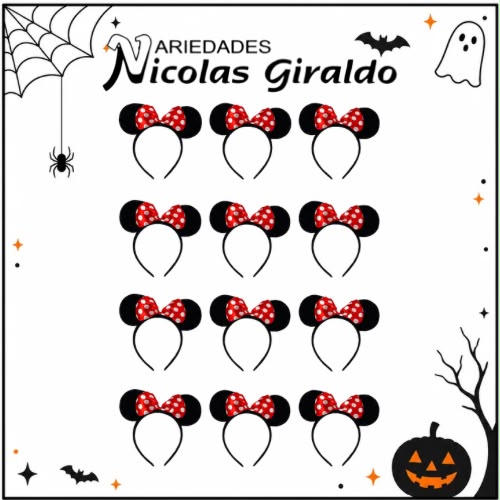 Diadema ratona Halloween paquete x12