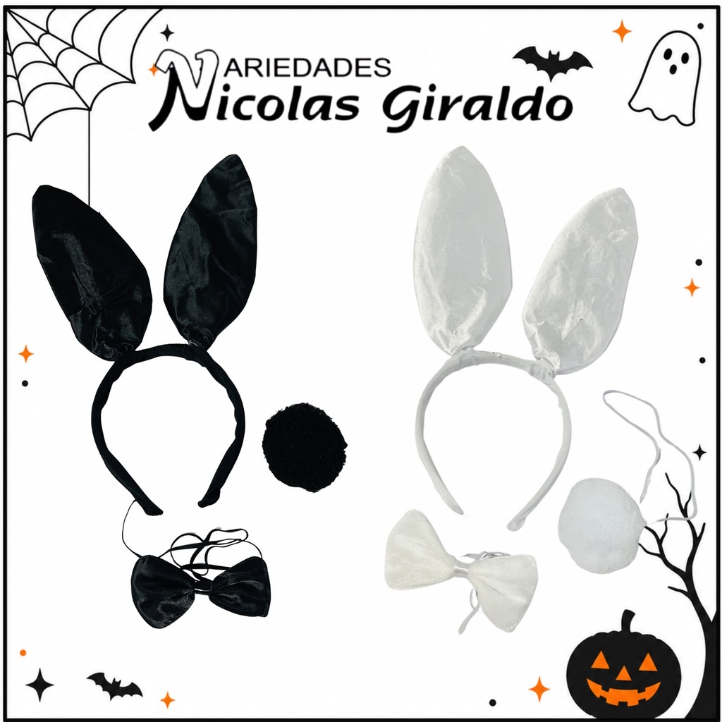 Set coneja x3 Halloween 