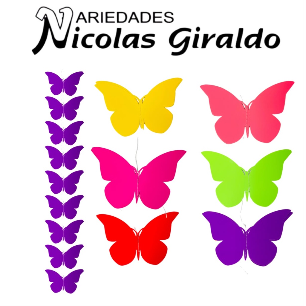 [2026HR-362] Tira decorativa mariposa paquete x6