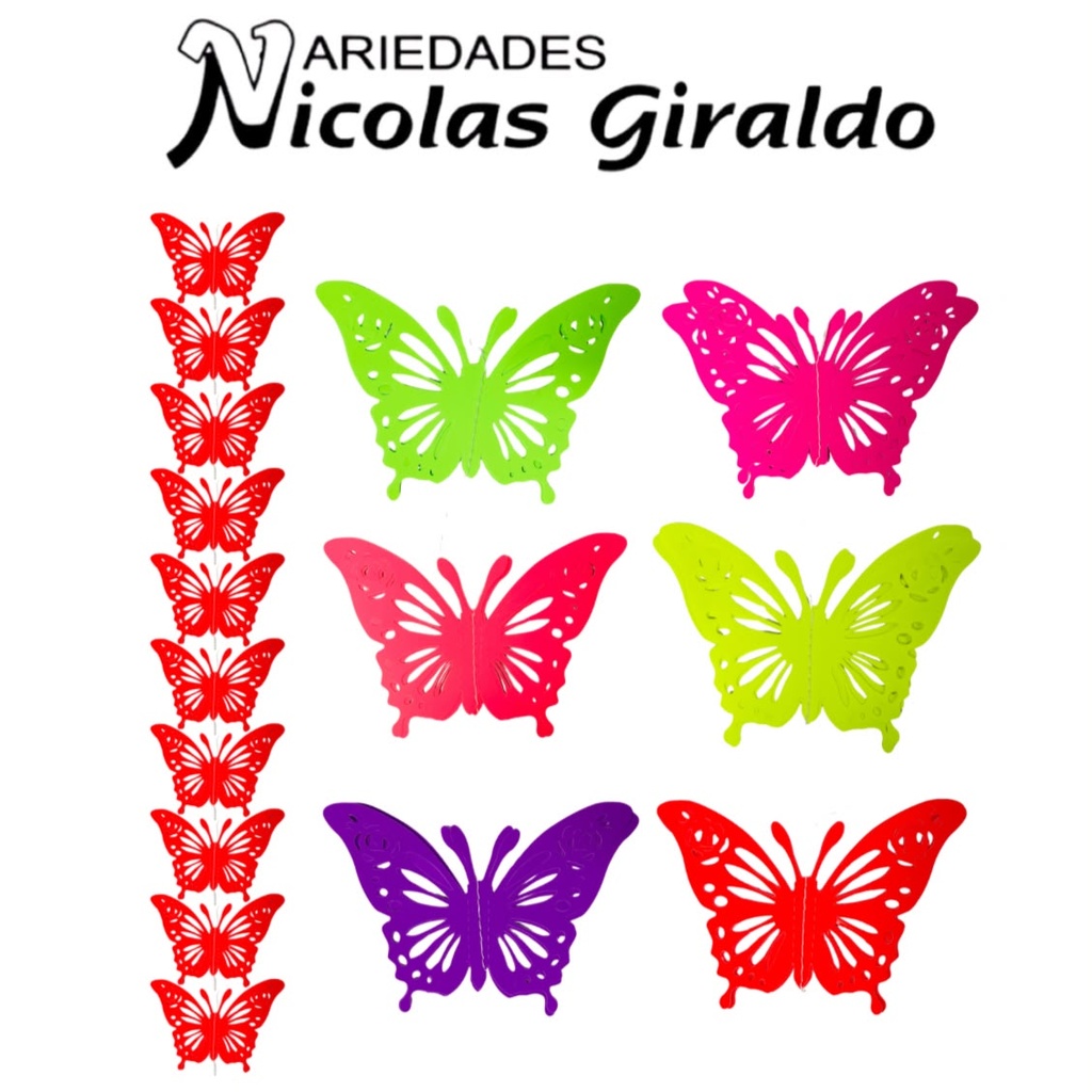 [2026HR-363] Tira decorativa mariposa paquete x6