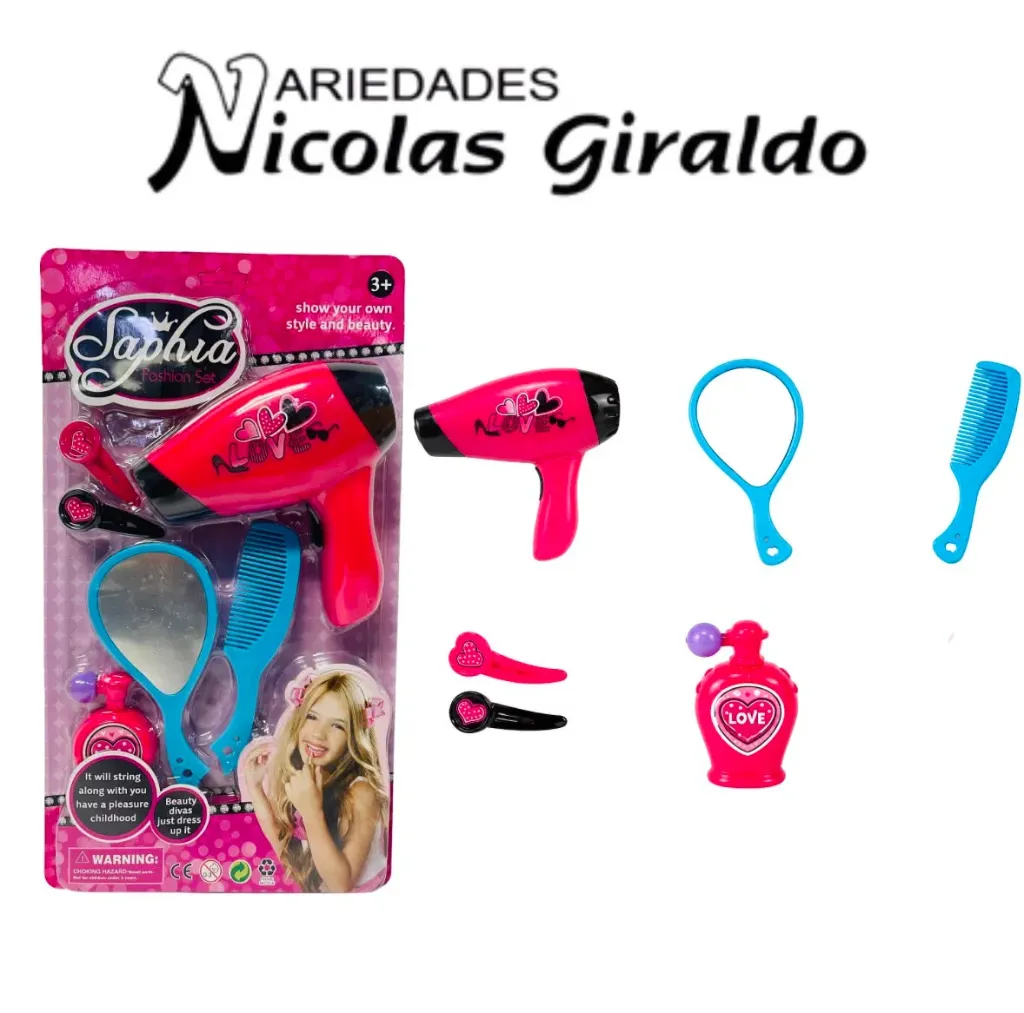 Set belleza infantil carton grande fino