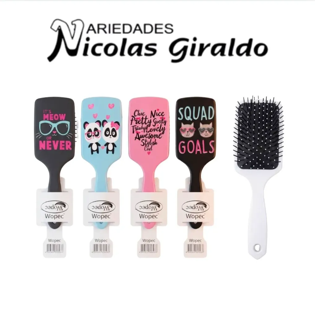 Cepillo peinar salon estampado  