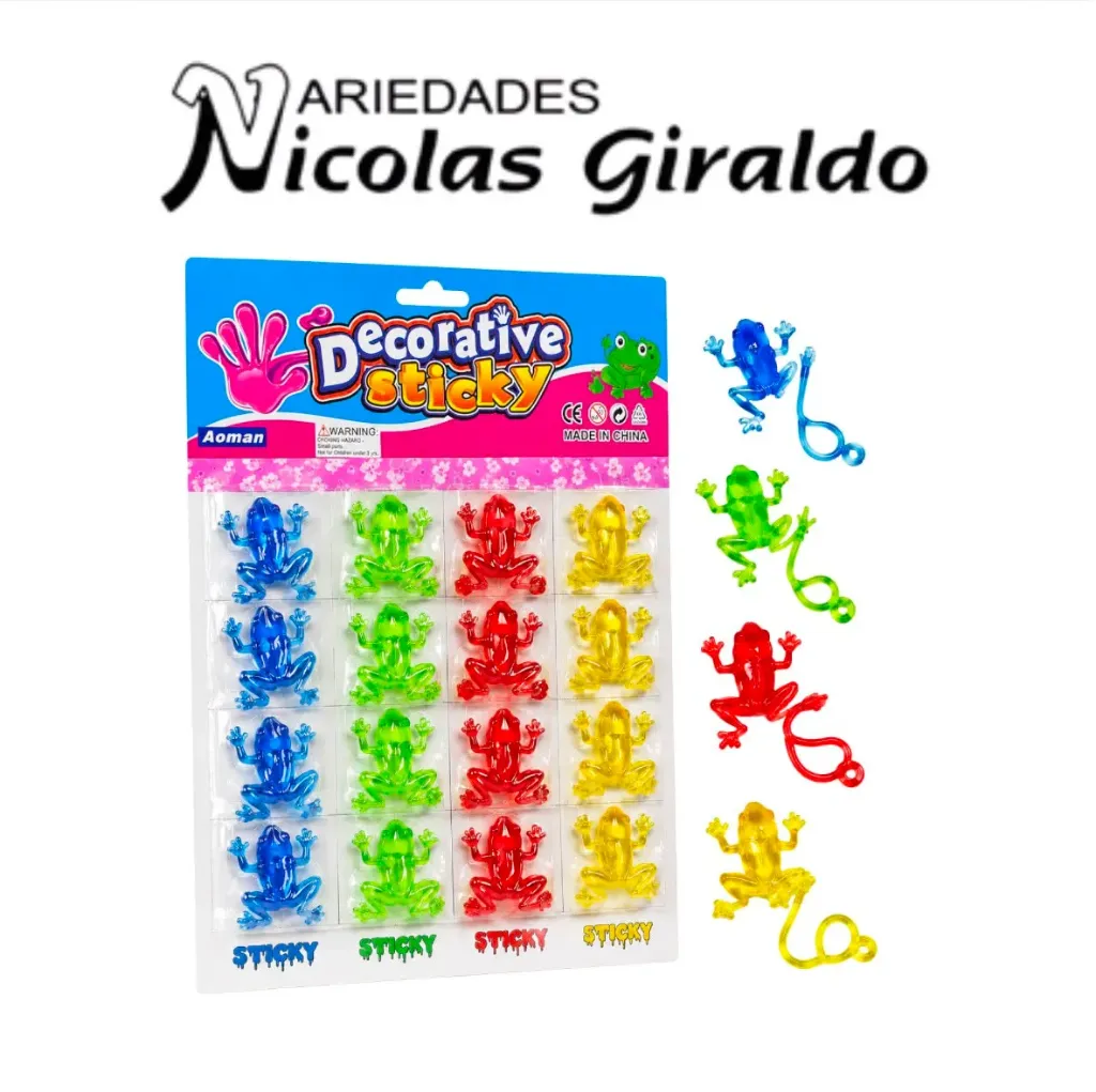 Pegajoso rana carton x 20  