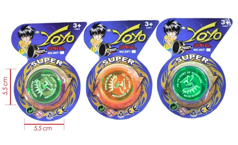 Yoyo carton luz  paquete x12