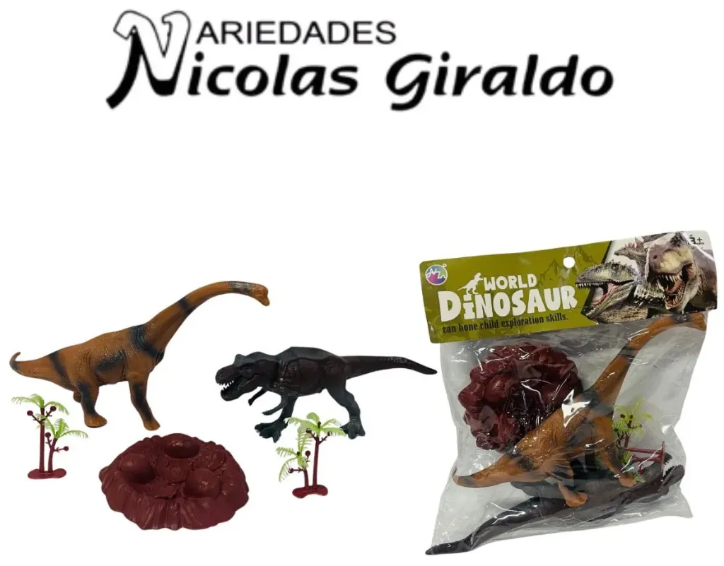 Animal dinosaurio X2 con accesorios  